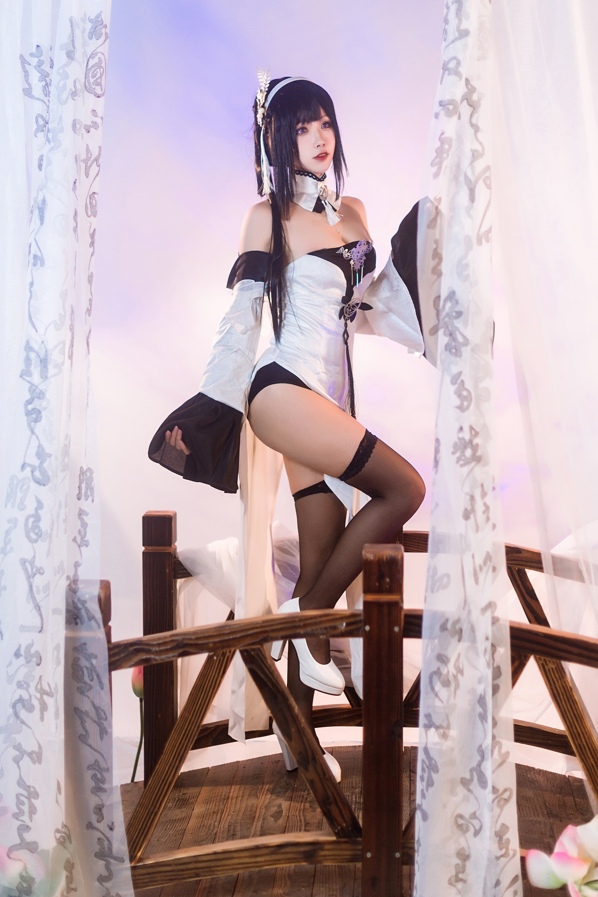图片[1]-Momoko葵葵 – NO.032 碧蓝航线镇海 奇奢花苑[24P]-XikXak